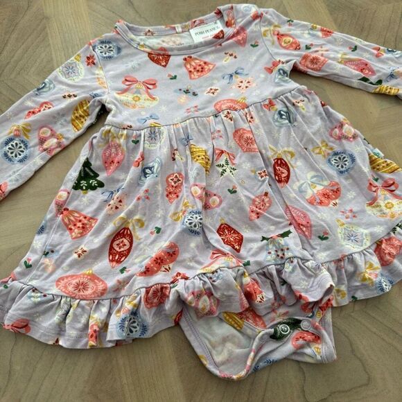 Posh Peanut Long Sleeve Twirl Dress Holly Sz 18-24 - Picture 2 of 4